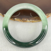 Type A Green and Dark Blueish Green Jadeite Bangle Internal Diameter 54.2mm 78.67g 11.1 by 9.3mm (Slight Internal Lines) - Huangs Jadeite and Jewelry Pte Ltd