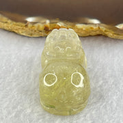 Natural Golden Rutilated Quartz Pixiu Charm 31.44g 43.5 by 22.1 by 19.0mm - Huangs Jadeite and Jewelry Pte Ltd