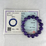 Good Grade Natural Charoite Beads Bracelet 58.817g 18.5cm 14.3mm Beads - Huangs Jadeite and Jewelry Pte Ltd