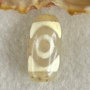 Natural Powerful Tibetan Old Oily Agate 3 Eyes Dzi Bead Heavenly Master (Tian Zhu) 三眼天诛 3.09g 20.2 by 10.2mm - Huangs Jadeite and Jewelry Pte Ltd