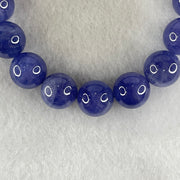 Above Average Grade Natural Blue Tanzanite Beads Bracelet 43.01g 16cm 11.2mm 18 Beads - Huangs Jadeite and Jewelry Pte Ltd