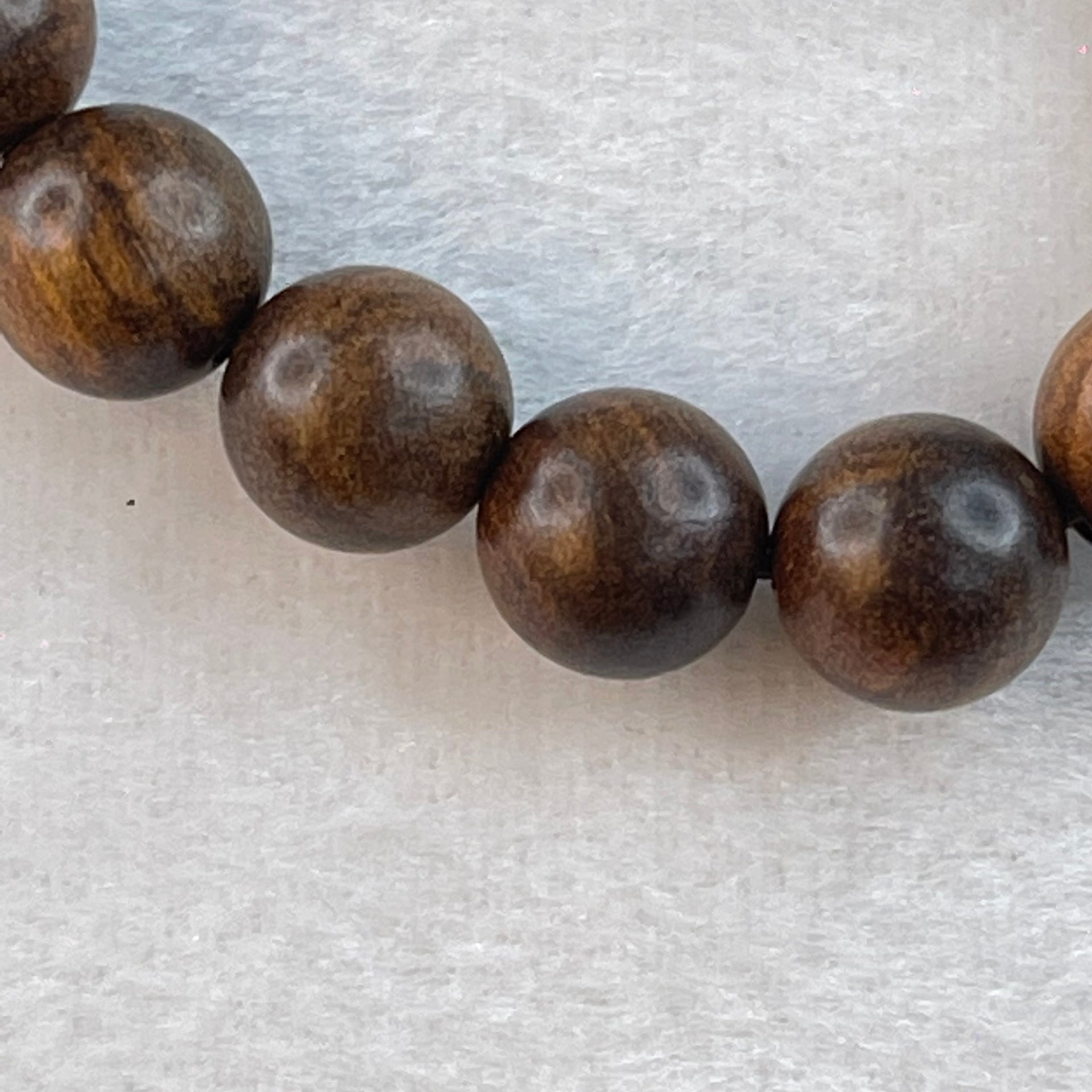 Natural Rosewood Beads Bracelet with Bear Charm 11.95g 16cm 10.3mm 16 Beads - Huangs Jadeite and Jewelry Pte Ltd