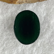 Type A Translucent Black Omphacite Jadeite Oval Cabouchon Stone For Setting 0.84g 11.2 by 8.6 by 4.6mm - Huangs Jadeite and Jewelry Pte Ltd