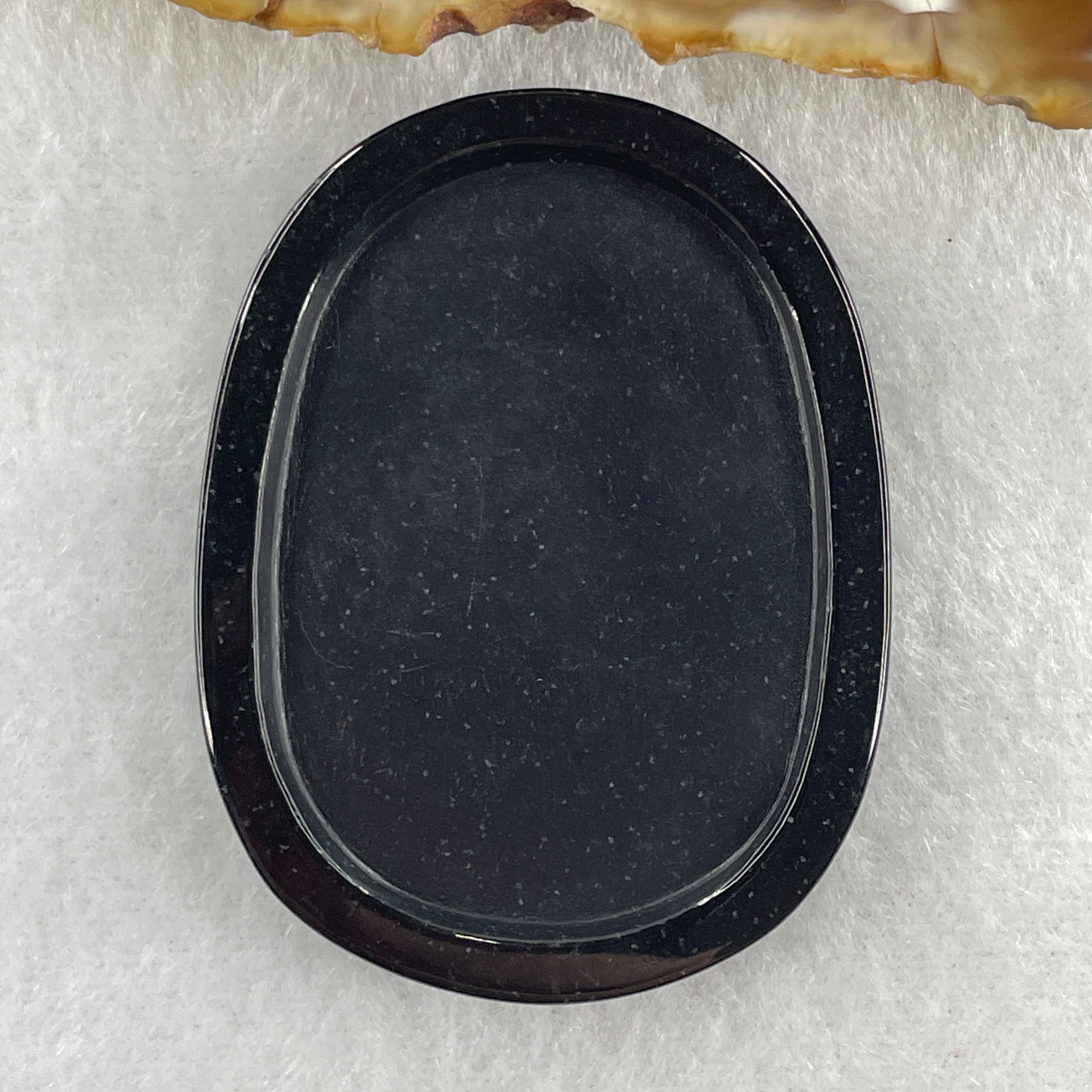 Type A Opaque to Partial Translucent Black Omphacite Jadeite Dragon and Phoenix Pendant 20.96g 50.2 by 38.3 by 8.4mm - Huangs Jadeite and Jewelry Pte Ltd