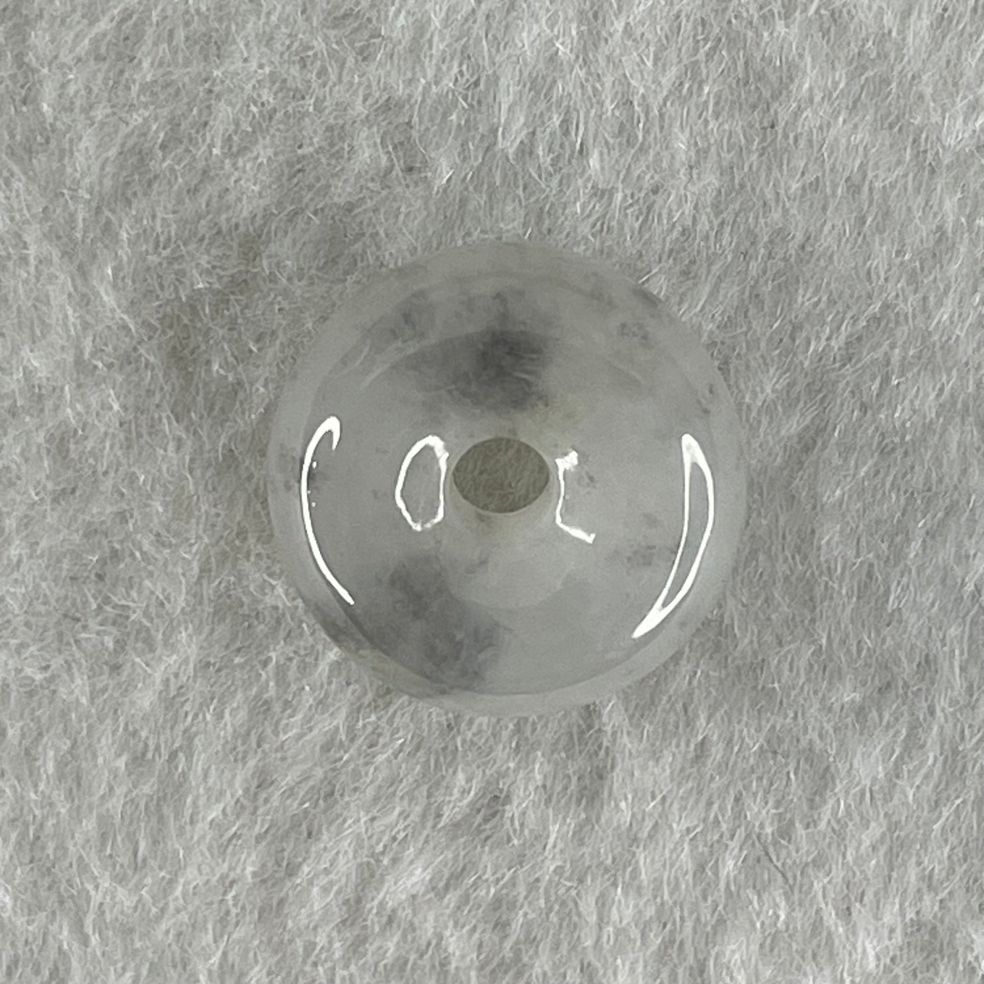 Type A Semi Icy Light Lavender With Wuji Grey Jadeite Ping An Kou Charm/Pendant 2.00g 13.2 by 5.7mm - Huangs Jadeite and Jewelry Pte Ltd