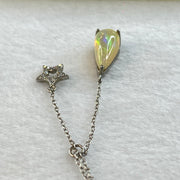 Natural Opal with Crystals in S925 Sliver Necklace 3.13g 35.5 by 27.4 by 25.9mm - Huangs Jadeite and Jewelry Pte Ltd