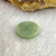 Type A Blueish Green Jadeite Mini Round Wu Shi Pai Pendant 1.34g 14.9 by 2.4mm - Huangs Jadeite and Jewelry Pte Ltd