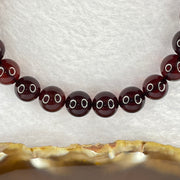 Natural Dark Red Blood Amber Beads Bracelet 天然血珀手链 8.12g 17cm 8.7mm 23 Beads - Huangs Jadeite and Jewelry Pte Ltd