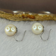 Natural White Pearl S925 Sliver Earrings 4.92g 11.1mm - Huangs Jadeite and Jewelry Pte Ltd