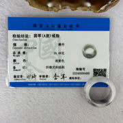 Type A Light Lavender Wuji Grey and Green Jadeite Ring 10.49g 12.4 by 4.6mm US10 HK22 - Huangs Jadeite and Jewelry Pte Ltd