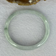 Type A Light Green Lavender Jadeite Oval Bangle 27.97g Internal Diameter 52.08mm 9.6 by 6.1mm (Very Slight External Rough) - Huangs Jadeite and Jewelry Pte Ltd