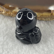 Type A Opaque Black Omphacite Astronaut Pendant Charm 货墨翠宇航员牌 8.54g 22.6 by 15.4 by 16.0mm - Huangs Jadeite and Jewelry Pte Ltd