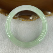 Type A Natural Light Green with Lavender Jadeite Bangle 52.26g Inner Diameter 52.9mm 11.5 by 8.8mm (Slight Internal Lines) - Huangs Jadeite and Jewelry Pte Ltd