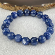 Natural Blue Kyanite Beads Bracelet 37.16g 16cm 10.3mm 19 Beads - Huangs Jadeite and Jewelry Pte Ltd