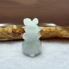 Type A Lavender Jadeite Rabbit Charm 4.94g 26.1 by 12.3 by 11.8mm - Huangs Jadeite and Jewelry Pte Ltd