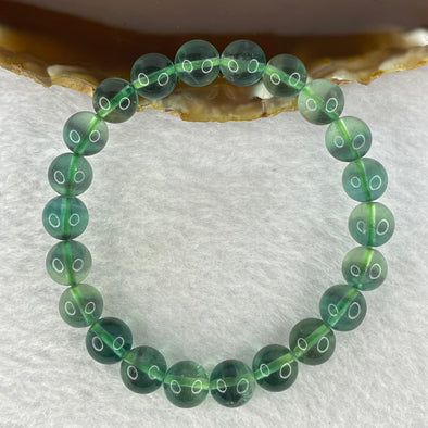 Natural Green Fluorite Beads Bracelet 24.15g 8.8mm 22 Beads - Huangs Jadeite and Jewelry Pte Ltd