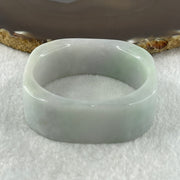 Type A Natural Green with Lavender Jadeite Squarish Rounded Bangle 69.02g Inner Diameter 49.9mm 19.6 by 8.0mm (Very Very Slight Internal Lines) - Huangs Jadeite and Jewelry Pte Ltd
