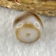 Natural Powerful Tibetan Old Oily Agate Tiger Tooth Daluo Dzi Bead Heavenly Master (Tian Zhu) 1.82g 9.7 by 10.8mm - Huangs Jadeite and Jewelry Pte Ltd