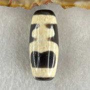Natural Powerful Tibetan Old Oily Agate Double Nectar Vessel Dzi Bead Heavenly Master (Tian Zhu) 双花蜜容器眼天 5.78g 28.0 by 11.7mm - Huangs Jadeite and Jewelry Pte Ltd