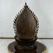 High Quality Natural Clear Quartz Vajrasattva With High Grade Wooden Stand Display 白水晶金刚撒埵和木脚摆件 526.66g 180.0 by 96.mm - Huangs Jadeite and Jewelry Pte Ltd