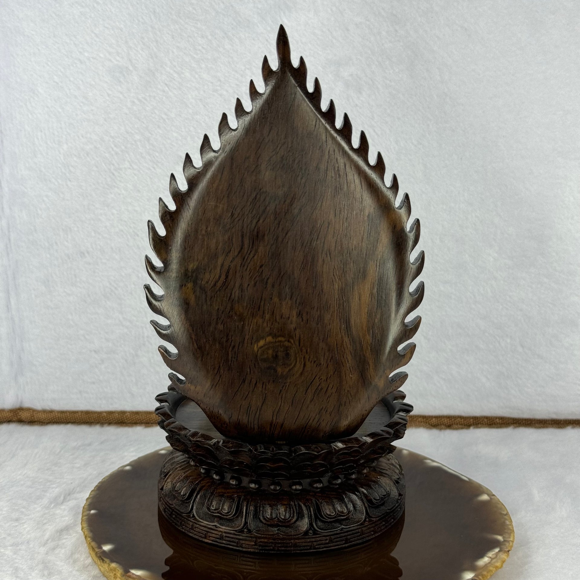 High Quality Natural Clear Quartz Vajrasattva With High Grade Wooden Stand Display 白水晶金刚撒埵和木脚摆件 526.66g 180.0 by 96.mm - Huangs Jadeite and Jewelry Pte Ltd