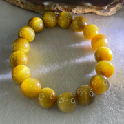 Good Grade Natural Yellow Tiger Eye Quartz Beads Bracelet 天然黄虎眼手链 40.15g 16cm 12.2mm 17 Beads - Huangs Jadeite and Jewelry Pte Ltd