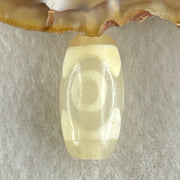 Natural Powerful Tibetan Old Oily Agate 3 Eyes Dzi Bead Heavenly Master (Tian Zhu) 三眼天诛 3.17g 20.1 by 10.4mm - Huangs Jadeite and Jewelry Pte Ltd