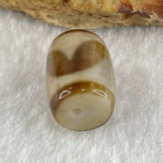 Natural Powerful Tibetan Old Oily Agate Tiger Tooth Daluo Dzi Bead Heavenly Master (Tian Zhu) 虎呀天诛 3.33g 15.9 by 10.7mm - Huangs Jadeite and Jewelry Pte Ltd