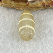 Natural Powerful Tibetan Old Oily Agate 3-Lines Dzi Bead Heavenly Master (Tian Zhu) 三行天诛 2.99g 20.1 by 10.2mm - Huangs Jadeite and Jewelry Pte Ltd
