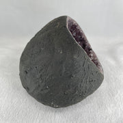 Natural Amethyst Cave with Wooden Stand 2,387.0g 153.2 by 143.7 by 165.0mm - Huangs Jadeite and Jewelry Pte Ltd