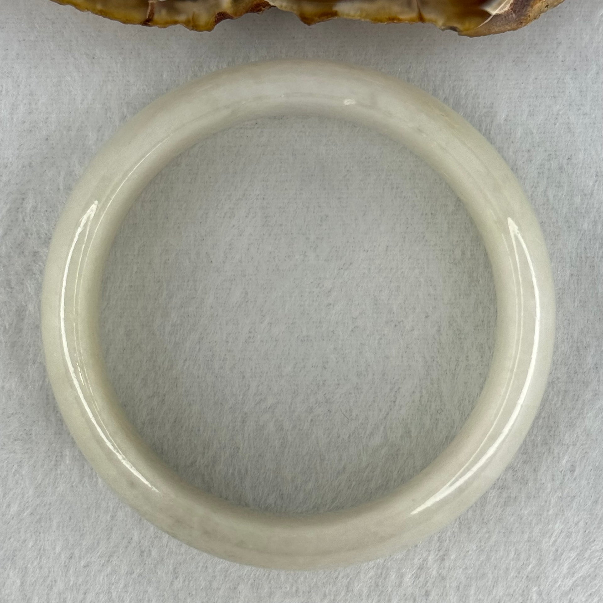 Type A Faint Green Lavender Jadeite Bangle Internal Diameter 53.6mm 69.94g 19.5 by 7.6mm (Internal Lines) - Huangs Jadeite and Jewelry Pte Ltd