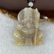 Type A Faint Lavender & Green Jade Jadeite Tu Di Gong 48.63g 50.5 by 39.7 by 13.9mm - Huangs Jadeite and Jewelry Pte Ltd