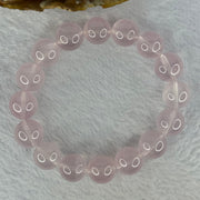 Natural Rose Quartz Beads Bracelet 天然玫瑰石英珠手链 52.64g 18.5cm 13.8mm 16 Beads - Huangs Jadeite and Jewelry Pte Ltd