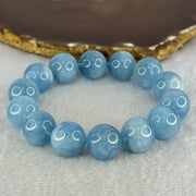 Natural Aquamarine Beads Bracelet 81.94g 19cm 16.2mm 14 Beads - Huangs Jadeite and Jewelry Pte Ltd
