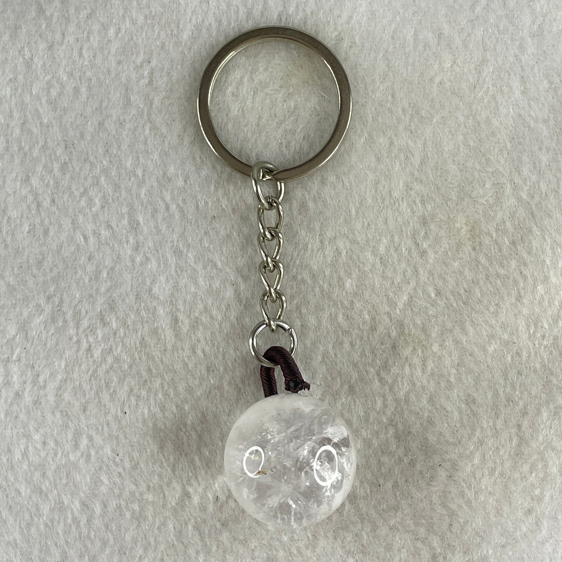Natural Clear Quartz Mini Ball Charm 14.77g 20.3mm - Huangs Jadeite and Jewelry Pte Ltd