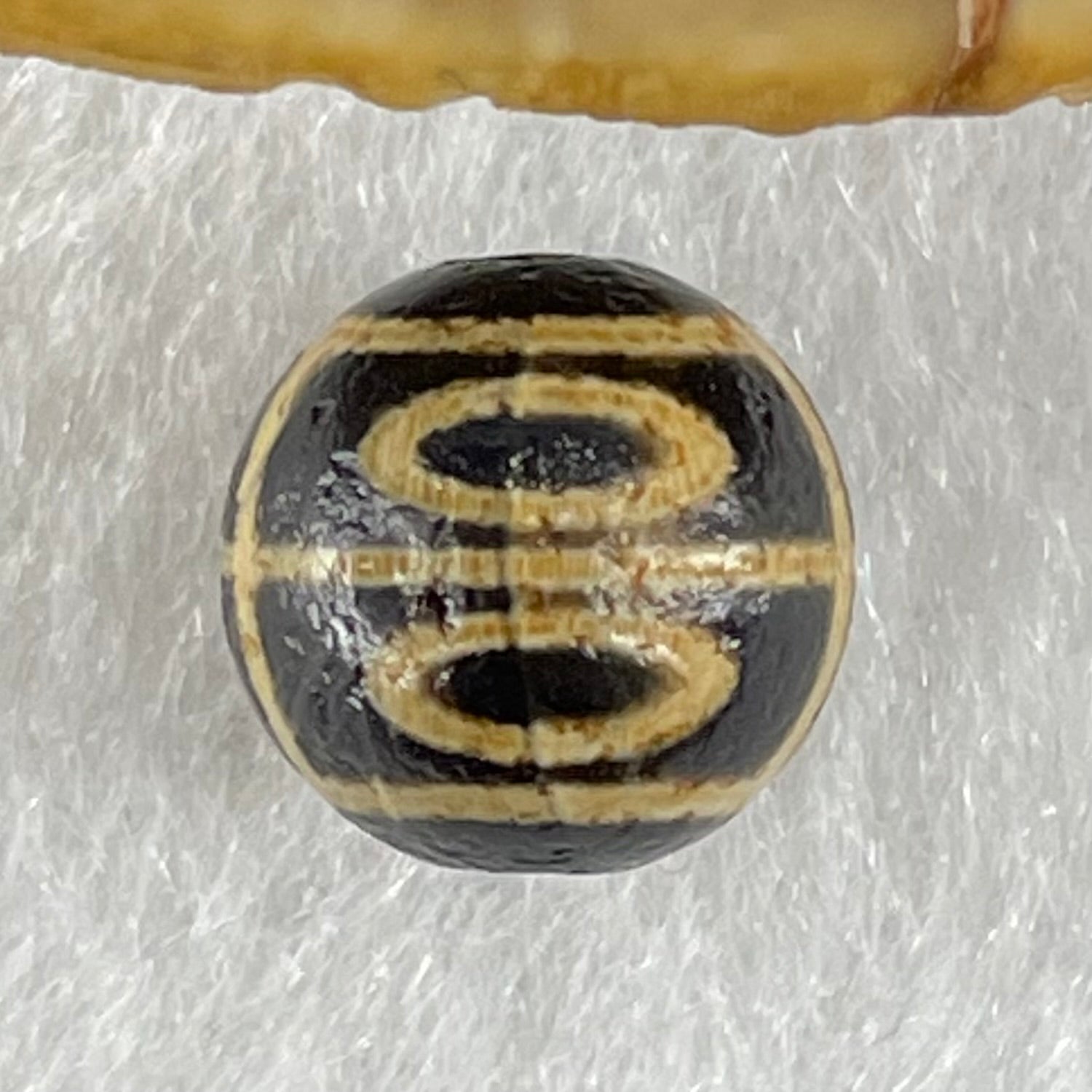 Natural Powerful Tibetan Old Oily Agate 4 Eyes Dzi Bead Heavenly Master (Tian Zhu) 四眼天诛 1.47g 10.1 by 10.3mm - Huangs Jadeite and Jewelry Pte Ltd