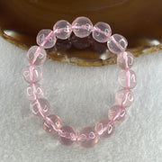 Natural Rose Quartz Beads Bracelet 32.08g 14.5cm 11.4mm 17 Beads - Huangs Jadeite and Jewelry Pte Ltd
