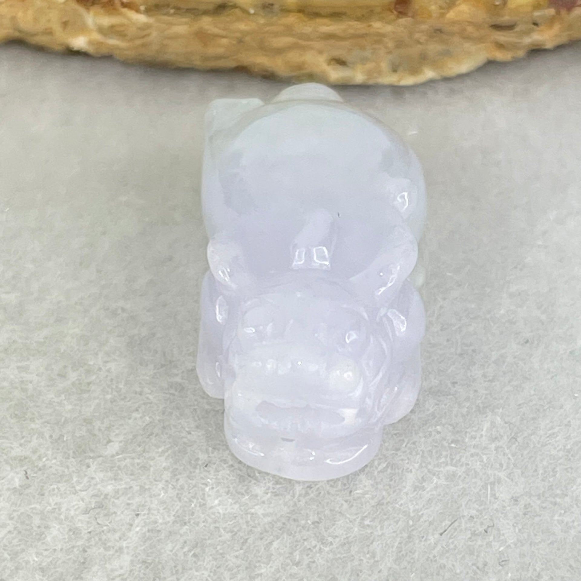 Type A Full Lavender Jadeite Pixiu Pendant Charm 6.44g 25.6 by 12.9 by 10.2mm - Huangs Jadeite and Jewelry Pte Ltd