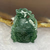 Type A Semi Icy Blueish Green Jadeite Pixiu 28.9 by 22.2 by 3.8mm 5.27g - Huangs Jadeite and Jewelry Pte Ltd