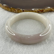 Certified Type A Natural Faint Lavender to White with Pinkish Jadeite Bangle 59.68g Inner Diameter 57.3mm 13.7 by 8.8mm (Close to Perfect) - Huangs Jadeite and Jewelry Pte Ltd
