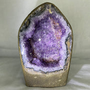 Natural Amethyst Cave with Wooden Stand 3,849.40g 145.8 by 132.6 by 160.0mm - Huangs Jadeite and Jewelry Pte Ltd