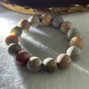 Natural Alashan Agate Pastels Pink Beads Bracelet 46.70g 15.5cm 13.4mm 15Beads - Huangs Jadeite and Jewelry Pte Ltd