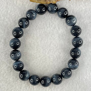 Natural Blue Tiger Eye Quartz Beads Bracelet 29.96g 16.5cm 10.6mm 19 Beads - Huangs Jadeite and Jewelry Pte Ltd