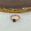 Natural Elbaite Tourmaline in 925 Sliver Ring in Rose Gold Color (Adjustable Size) 1.77g 5.2 by 4.9 by 3.9mm - Huangs Jadeite and Jewelry Pte Ltd