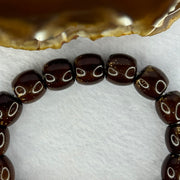 Old Bodhi Seed Beads Bracelet 紫金鼠手链 22.06g 18.5cm 11.8mm 17 Beads - Huangs Jadeite and Jewelry Pte Ltd