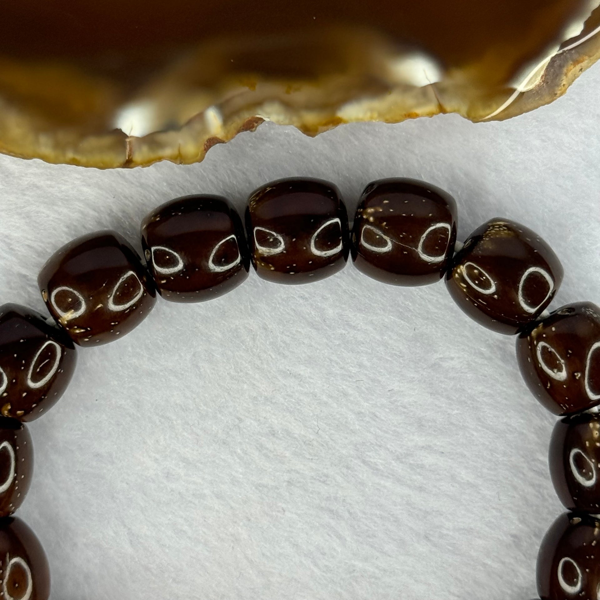 Old Bodhi Seed Beads Bracelet 紫金鼠手链 22.06g 18.5cm 11.8mm 17 Beads - Huangs Jadeite and Jewelry Pte Ltd