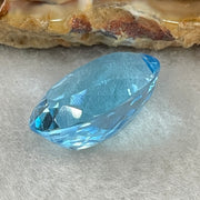Natural Sky Blue Topaz Oval Shape 18.74ct 18.5 by 13.8 by 8.8mm - Huangs Jadeite and Jewelry Pte Ltd