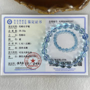 Good Grade Natural Blue Topaz Beads Bracelet 29.22g 15.5cm 9.3mm 21 Beads - Huangs Jadeite and Jewelry Pte Ltd