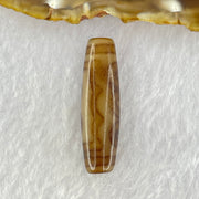 Natural Powerful Tibetan Old Oily Agate 5 Eyes Dzi Bead Heavenly Master (Tian Zhu) 五眼天诛 6.82g 38.3 by 11.0mm - Huangs Jadeite and Jewelry Pte Ltd