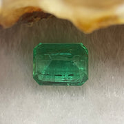 Natural Colombia Green Emerald (Beryl) Cut-Cornered Rectangular step cut 1.23ct 7.4 by 5.9 by 3.3mm - Huangs Jadeite and Jewelry Pte Ltd